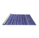 Sideview of Machine Washable Abstract Blue Modern Rug, wshabs3695blu