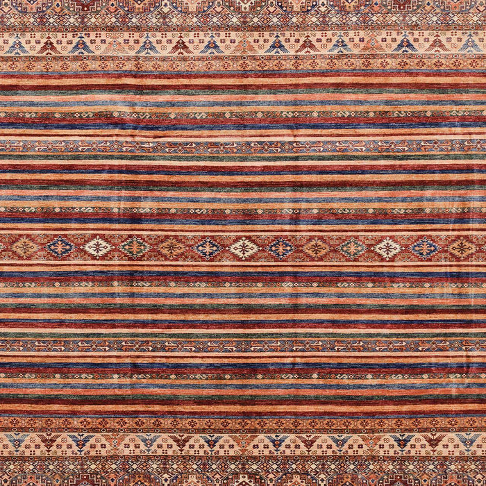 Machine Washable Abstract Sunrise Orange Rug, wshabs3695