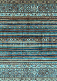 Abstract Light Blue Modern Rug, abs3695lblu