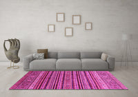 Machine Washable Abstract Pink Modern Rug, wshabs3695pnk