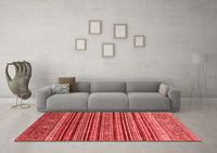 Machine Washable Abstract Red Modern Rug, wshabs3695red