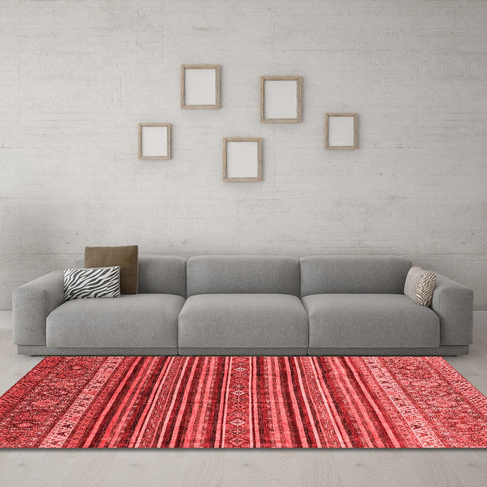 Modern Red Washable Rugs
