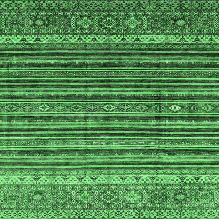 Square Machine Washable Abstract Emerald Green Modern Area Rugs, wshabs3695emgrn