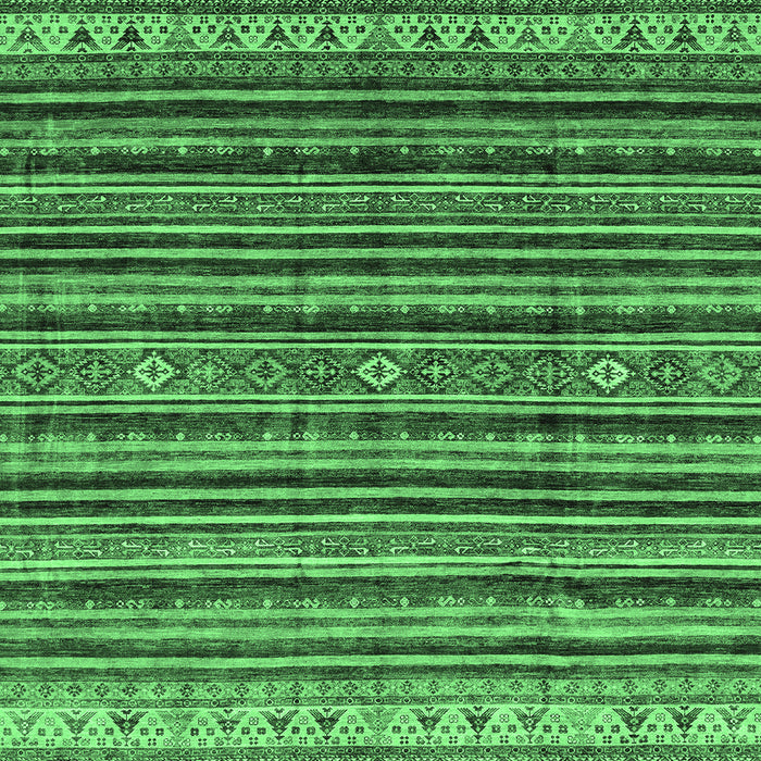 Machine Washable Abstract Emerald Green Modern Area Rugs, wshabs3695emgrn