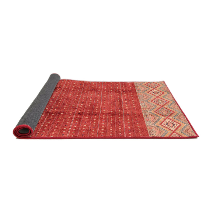 Sideview of Abstract Red Modern Rug, abs3696