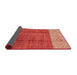 Sideview of Abstract Red Modern Rug, abs3696