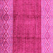 Square Machine Washable Abstract Pink Modern Rug, wshabs3696pnk