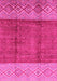 Machine Washable Abstract Pink Modern Rug, wshabs3696pnk