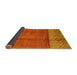 Sideview of Abstract Yellow Modern Rug, abs3696yw