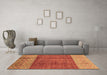 Machine Washable Abstract Brown Modern Rug in a Living Room,, wshabs3696brn