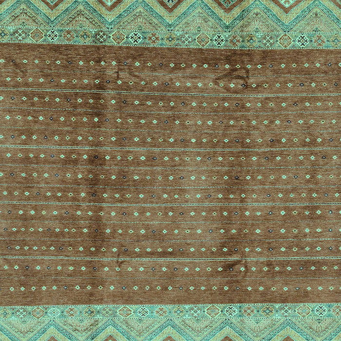 Machine Washable Abstract Turquoise Modern Area Rugs, wshabs3696turq