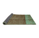 Sideview of Abstract Turquoise Modern Rug, abs3696turq