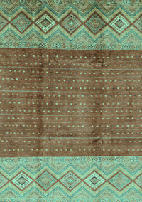 Abstract Turquoise Modern Rug, abs3696turq