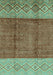 Abstract Turquoise Modern Rug, abs3696turq