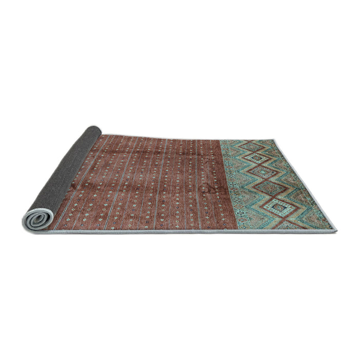 Sideview of Abstract Light Blue Modern Rug, abs3696lblu