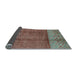 Sideview of Abstract Light Blue Modern Rug, abs3696lblu