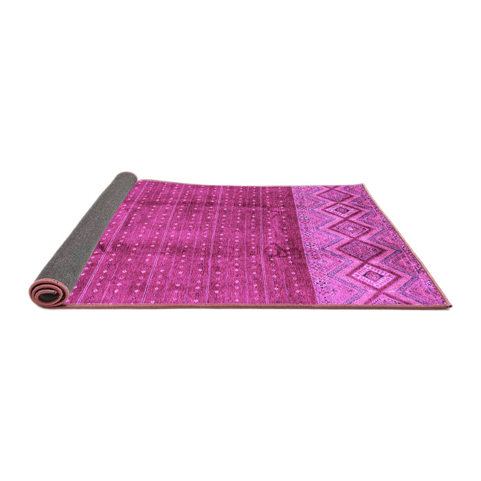 Sideview of Abstract Purple Modern Rug, abs3696pur