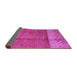 Sideview of Abstract Purple Modern Rug, abs3696pur