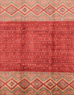Abstract Red Modern Rug, abs3696