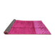 Sideview of Abstract Pink Modern Rug, abs3696pnk