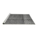 Sideview of Machine Washable Abstract Gray Modern Rug, wshabs3696gry