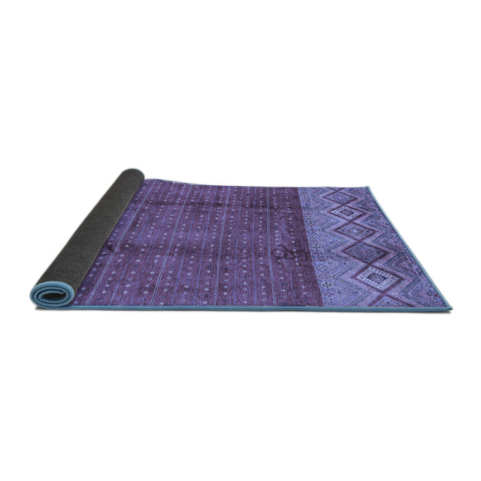 Sideview of Abstract Blue Modern Rug, abs3696blu