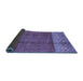 Sideview of Abstract Blue Modern Rug, abs3696blu