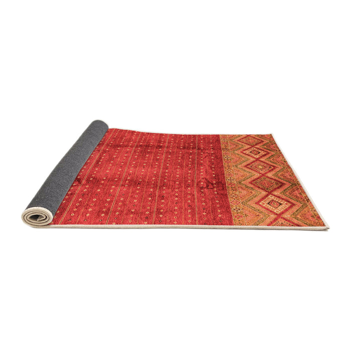 Sideview of Abstract Orange Modern Rug, abs3696org