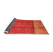 Sideview of Abstract Orange Modern Rug, abs3696org