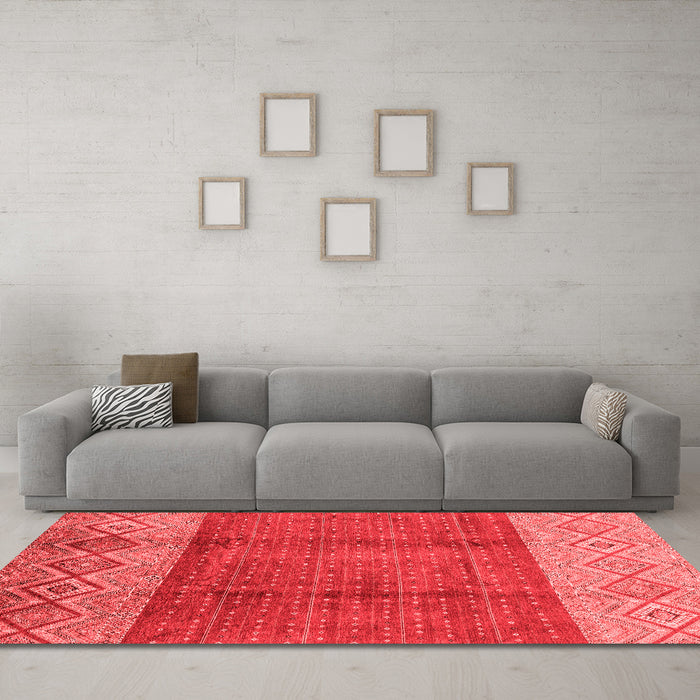 Modern Red Washable Rugs