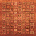 Square Abstract Orange Modern Rug, abs3697org