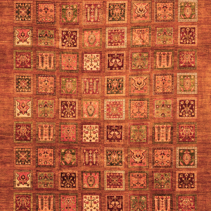 Machine Washable Abstract Orange Modern Area Rugs, wshabs3697org