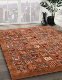 Abstract Orange Modern Rug, abs3697