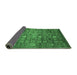 Sideview of Abstract Emerald Green Modern Rug, abs3697emgrn