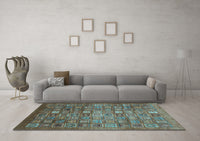 Machine Washable Abstract Light Blue Modern Rug, wshabs3697lblu