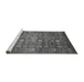 Sideview of Machine Washable Abstract Gray Modern Rug, wshabs3697gry