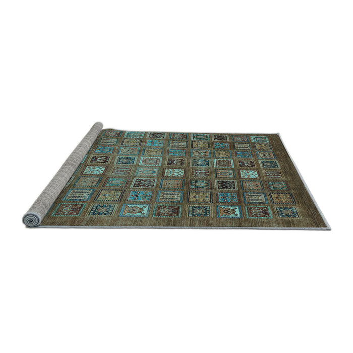 Sideview of Machine Washable Abstract Light Blue Modern Rug, wshabs3697lblu