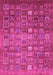 Machine Washable Abstract Pink Modern Rug, wshabs3697pnk