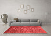 Modern Red Washable Rugs