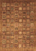 Abstract Brown Modern Rug, abs3697brn