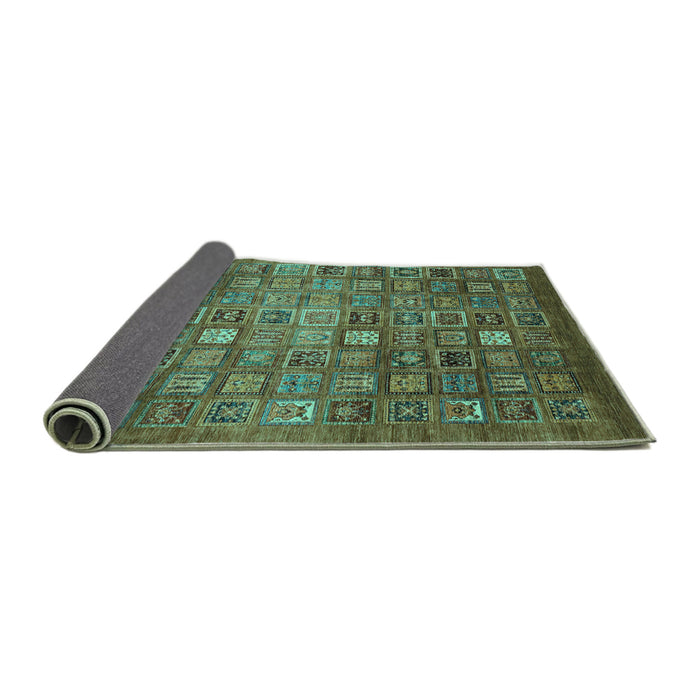 Sideview of Abstract Turquoise Modern Rug, abs3697turq