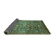 Sideview of Abstract Turquoise Modern Rug, abs3697turq