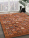 Abstract Orange Modern Rug in Family Room, abs3697