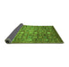 Sideview of Abstract Green Modern Rug, abs3697grn