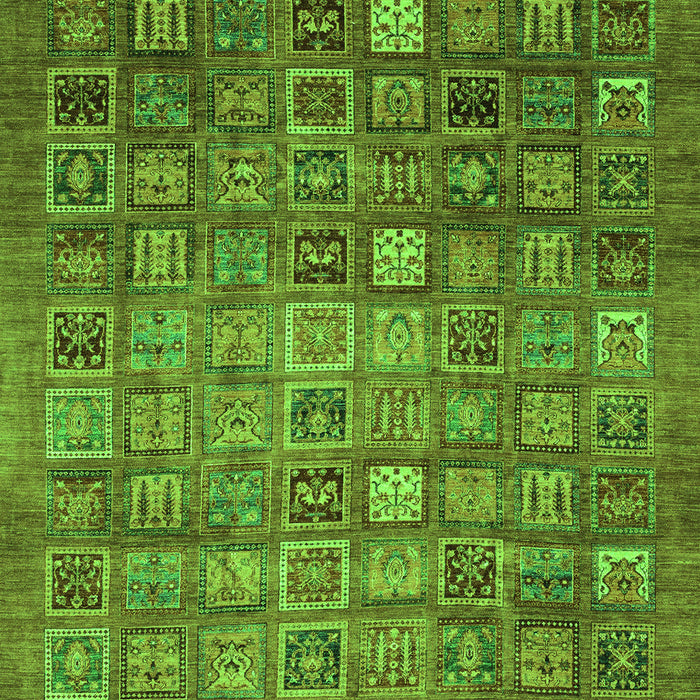 Abstract Green Modern Rug, abs3697grn