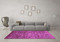 Machine Washable Abstract Purple Modern Rug, wshabs3697pur