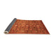 Sideview of Abstract Orange Modern Rug, abs3697org