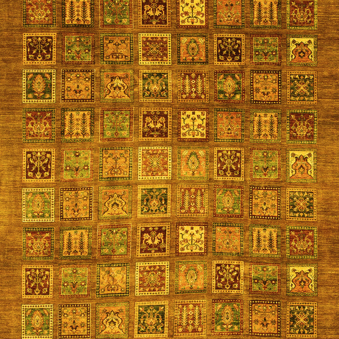 Abstract Yellow Modern Rug, abs3697yw