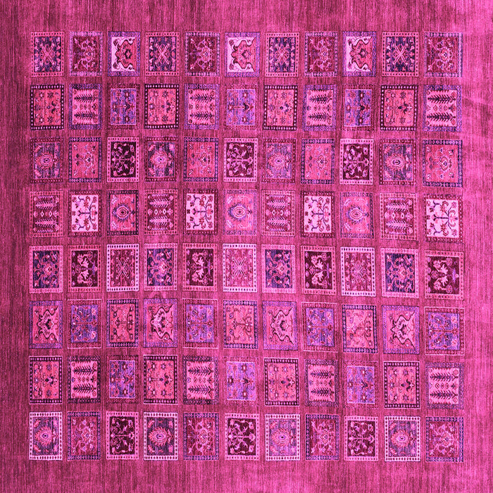 Square Abstract Pink Modern Rug, abs3697pnk