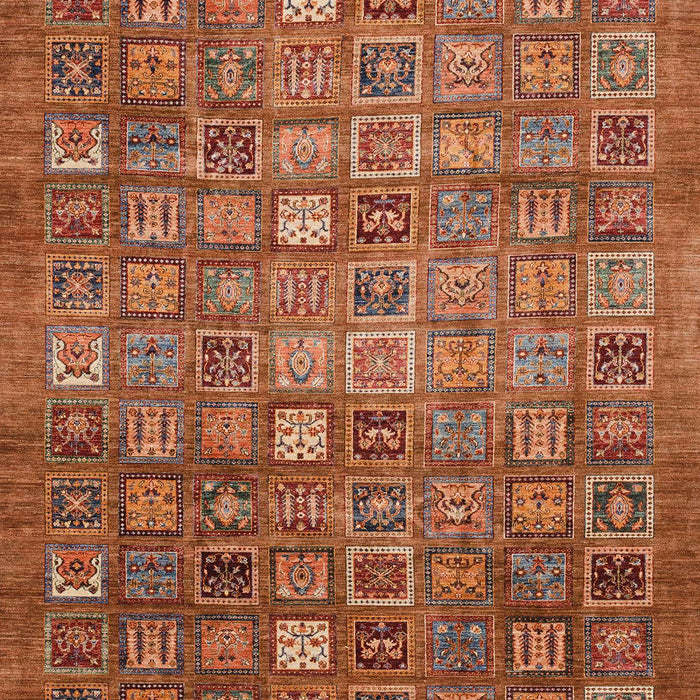 Machine Washable Abstract Orange Rug, wshabs3697